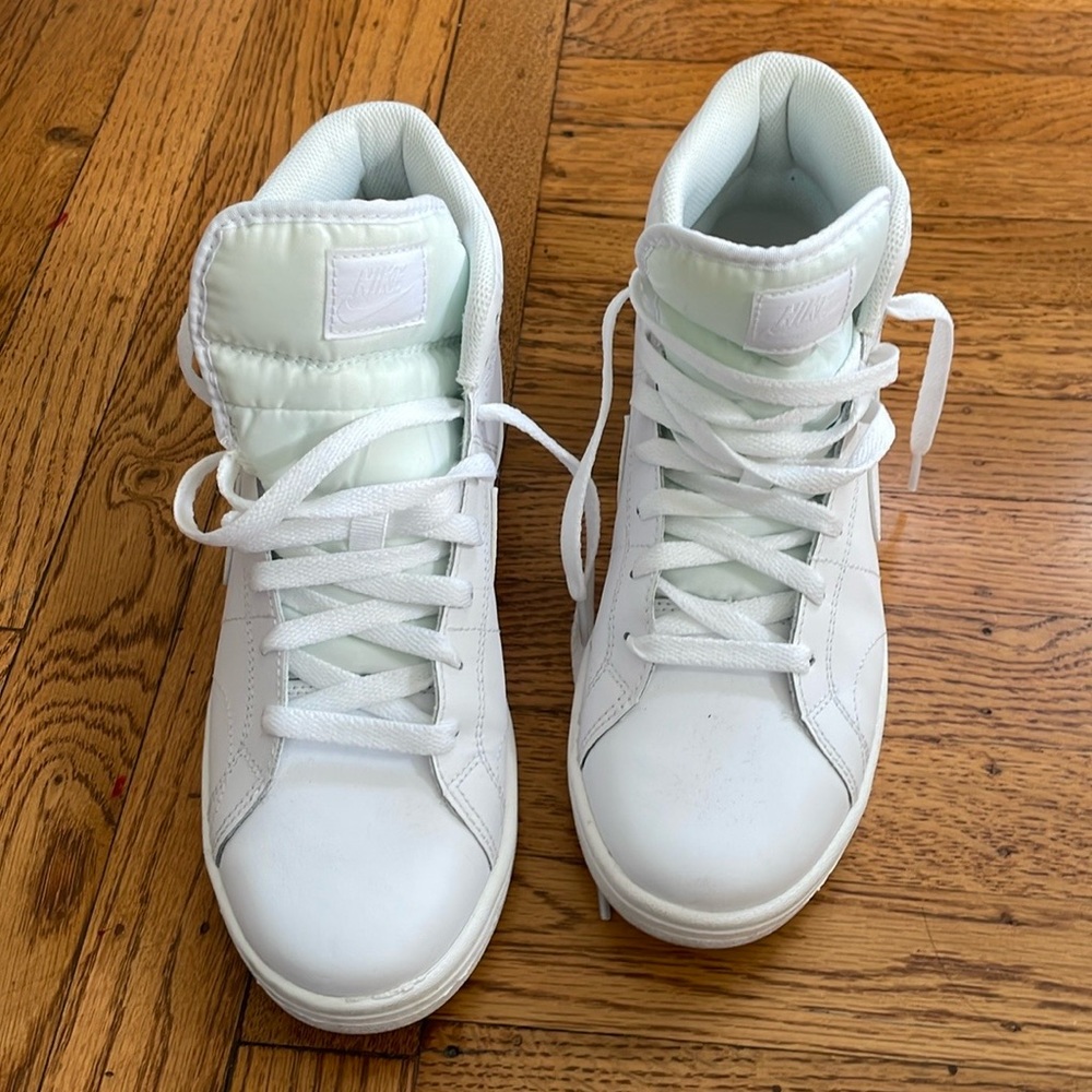 Nike Court Royale 2 - Mid Triple White Women’s High-Top Sneakers (Size 9)